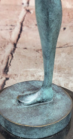 Modern Abstract Female Dancer Statue Bronze Figurative Art