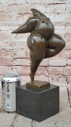Abstract Bronze Female Acrobat Sculpture One-Leg Balance