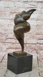 Abstract Bronze Female Acrobat Sculpture One-Leg Balance