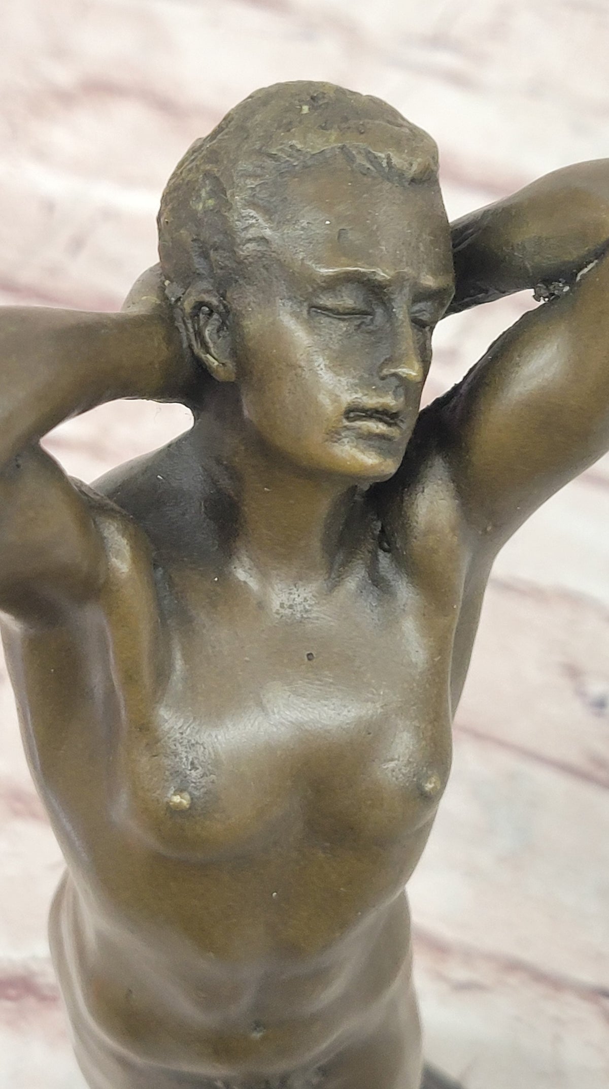 Nude Male Model Erect Penis Erotic Bronze Statue Sculpture Signed Original Gay Art