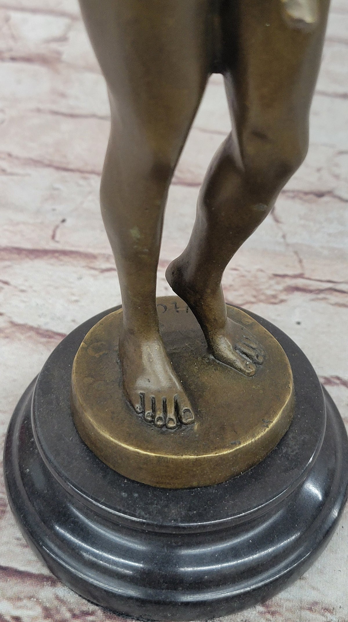 Nude Male Model Erect Penis Erotic Bronze Statue Sculpture Signed Original Gay Art