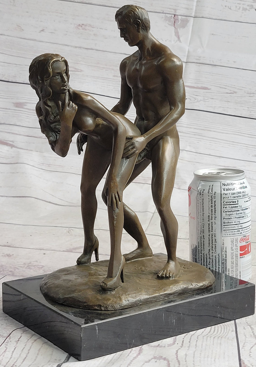 Standing Doggystyle Erotic Nude Bronze Sexual Sculpture Statue by J. Mavchi