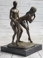 Standing Doggystyle Erotic Nude Bronze Sexual Sculpture Statue by J. Mavchi
