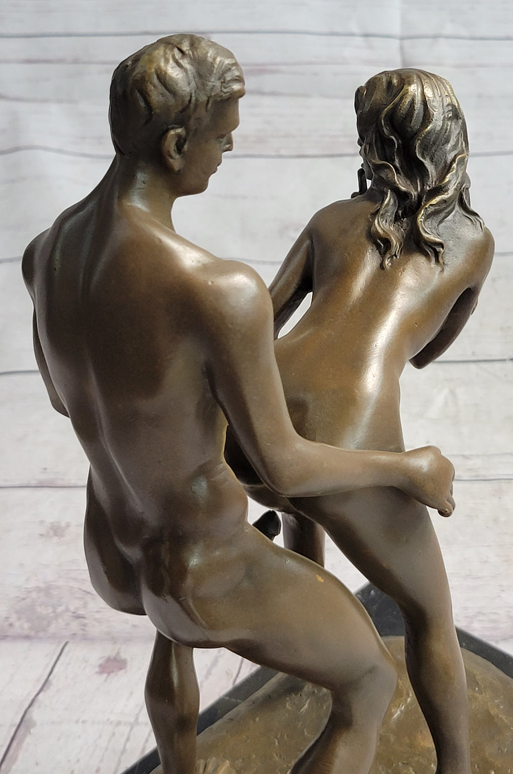 Standing Doggystyle Erotic Nude Bronze Sexual Sculpture Statue by J. Mavchi