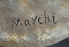 Blowjob Bronze Statue Sculpture Girl on Her Knees Erotic Art on Marble Base by Mavchi 13"