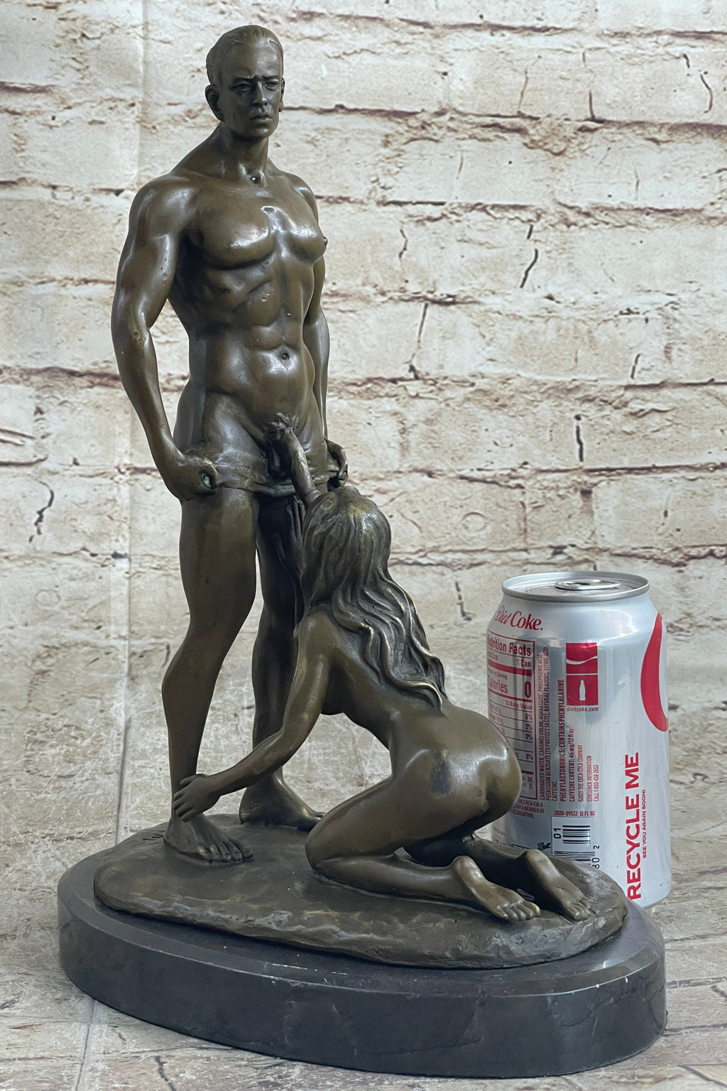Bronze Nude Women & Man Erotic Abstract Art Sexual Naked Figure Sculpture Statue