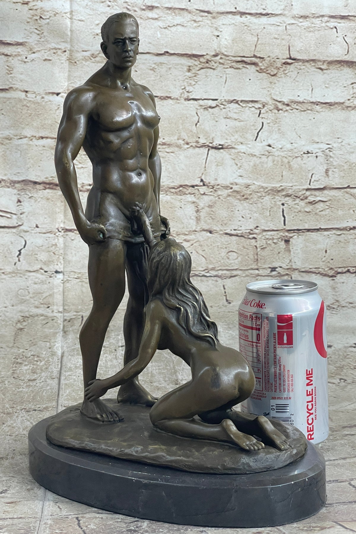 Bronze Nude Women & Man Erotic Abstract Art Sexual Naked Figure Sculpture Statue