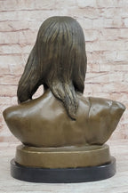 Signed Original Artwork by Milo Native American Chief Bronze Sculpture Bust
