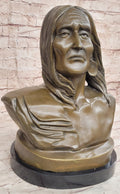 Signed Original Artwork by Milo Native American Chief Bronze Sculpture Bust