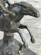 Bronze Sculpture by Antoine Bofill - Le dernier d’une race - Native American on Horse