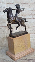 Amazon Female Warrior on Horseback Hippolyta Bronze Statue Sculpture 15.5" x 10"