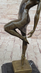 Original Vitaleh Abstract Color Patina Hot Cast Flag Dancer Bronze Sculpture