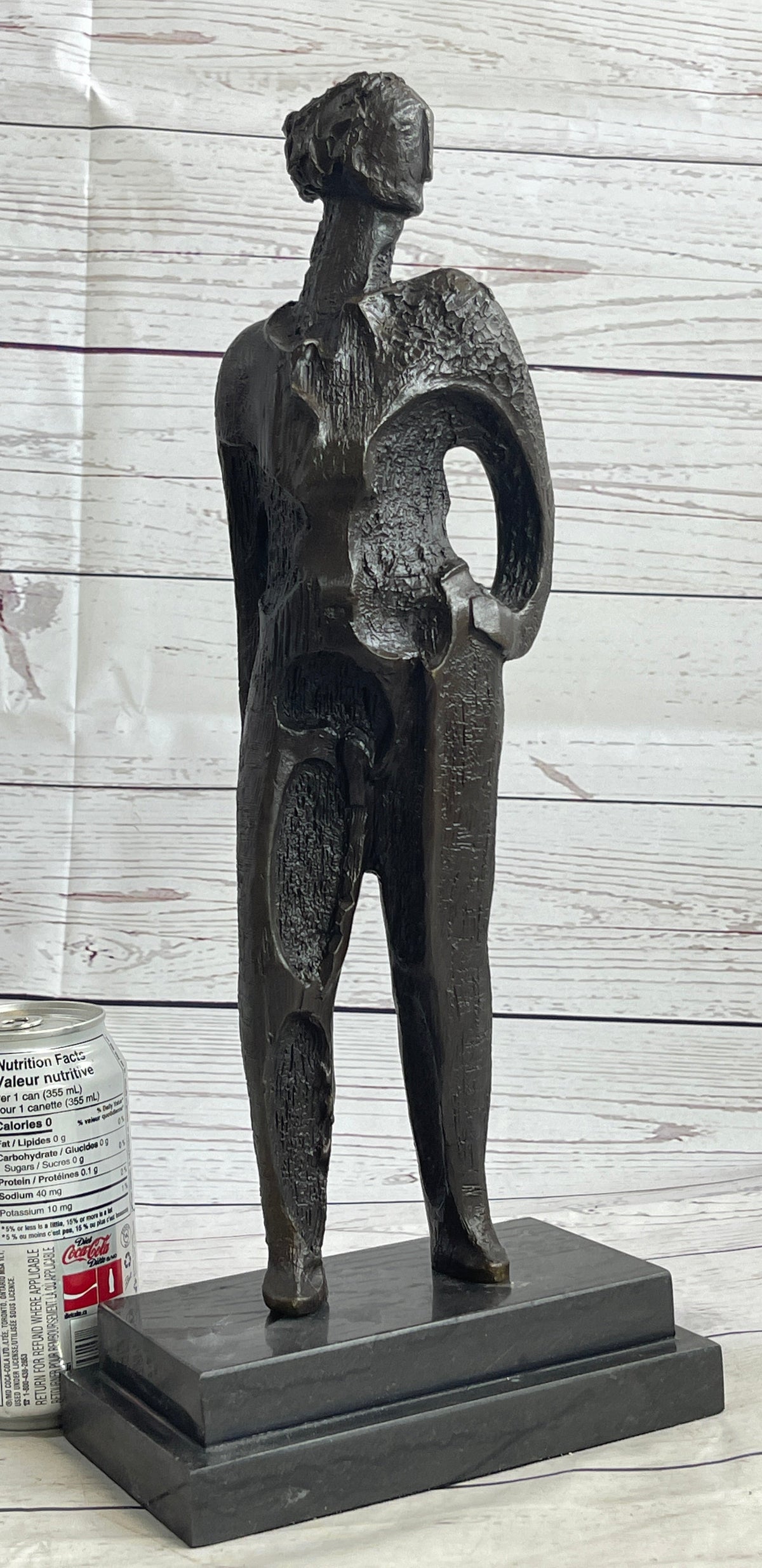 Abstract Surreal Nondescript Female Figure Bronze Statue Sculpture Decor Salvador Dali 16"