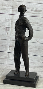 Abstract Surreal Nondescript Female Figure Bronze Statue Sculpture Decor Salvador Dali 16"