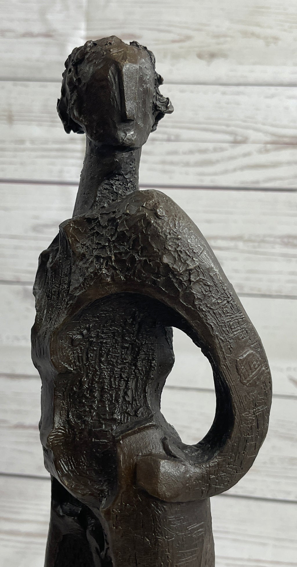 Abstract Surreal Nondescript Female Figure Bronze Statue Sculpture Decor Salvador Dali 16"