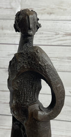 Abstract Surreal Nondescript Female Figure Bronze Statue Sculpture Decor Salvador Dali 16"