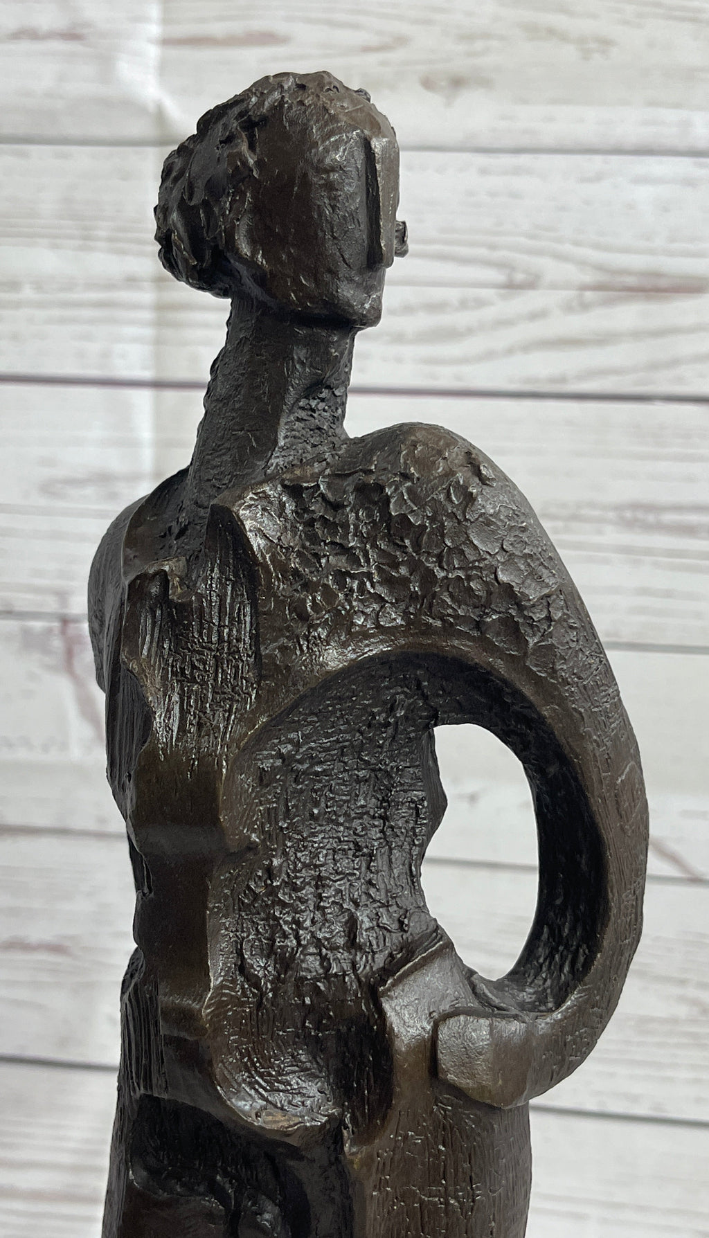 Abstract Surreal Nondescript Female Figure Bronze Statue Sculpture Decor Salvador Dali 16"