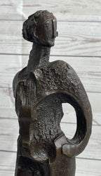 Abstract Surreal Nondescript Female Figure Bronze Statue Sculpture Decor Salvador Dali 16"