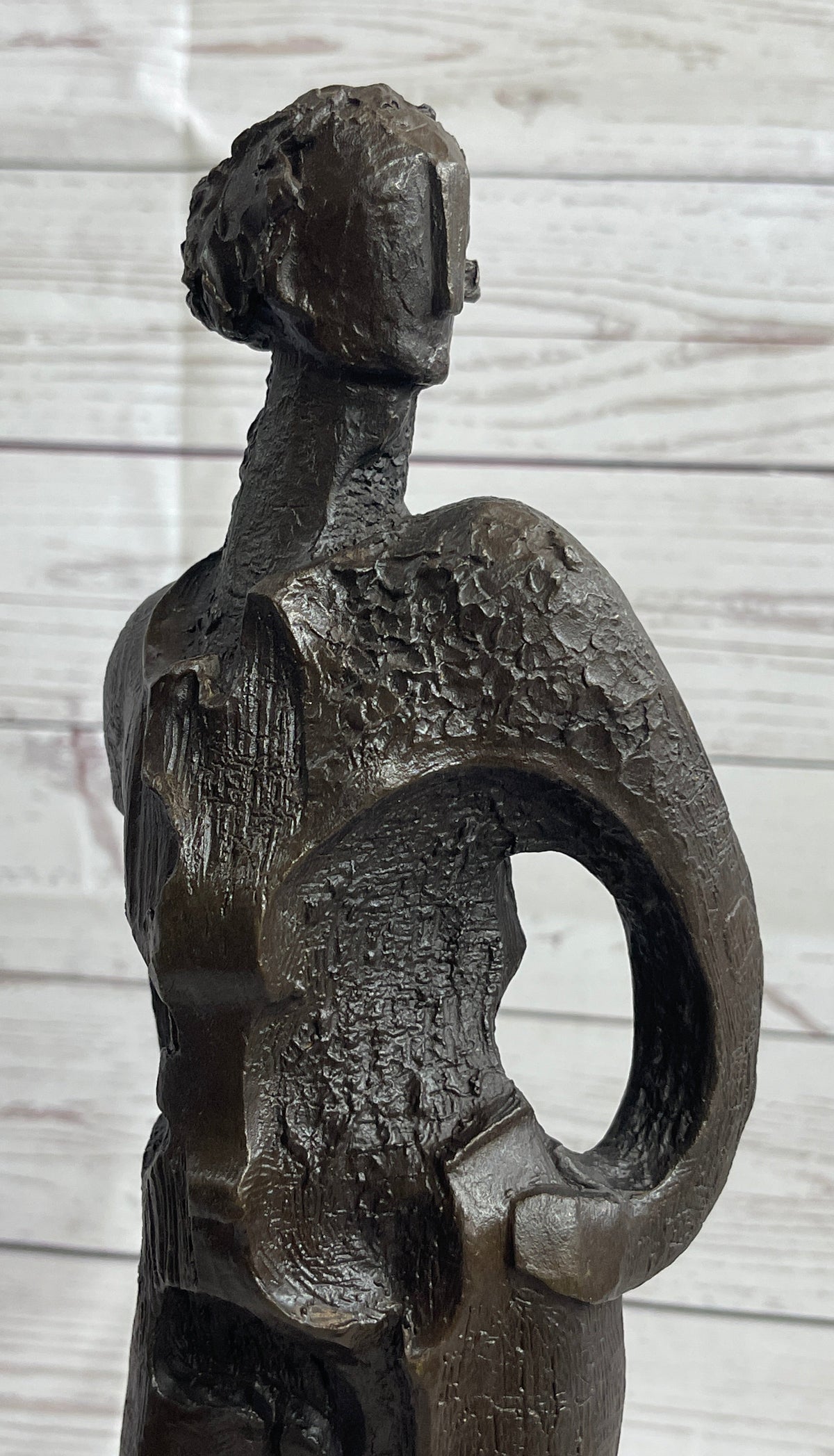 Abstract Surreal Nondescript Female Figure Bronze Statue Sculpture Decor Salvador Dali 16"