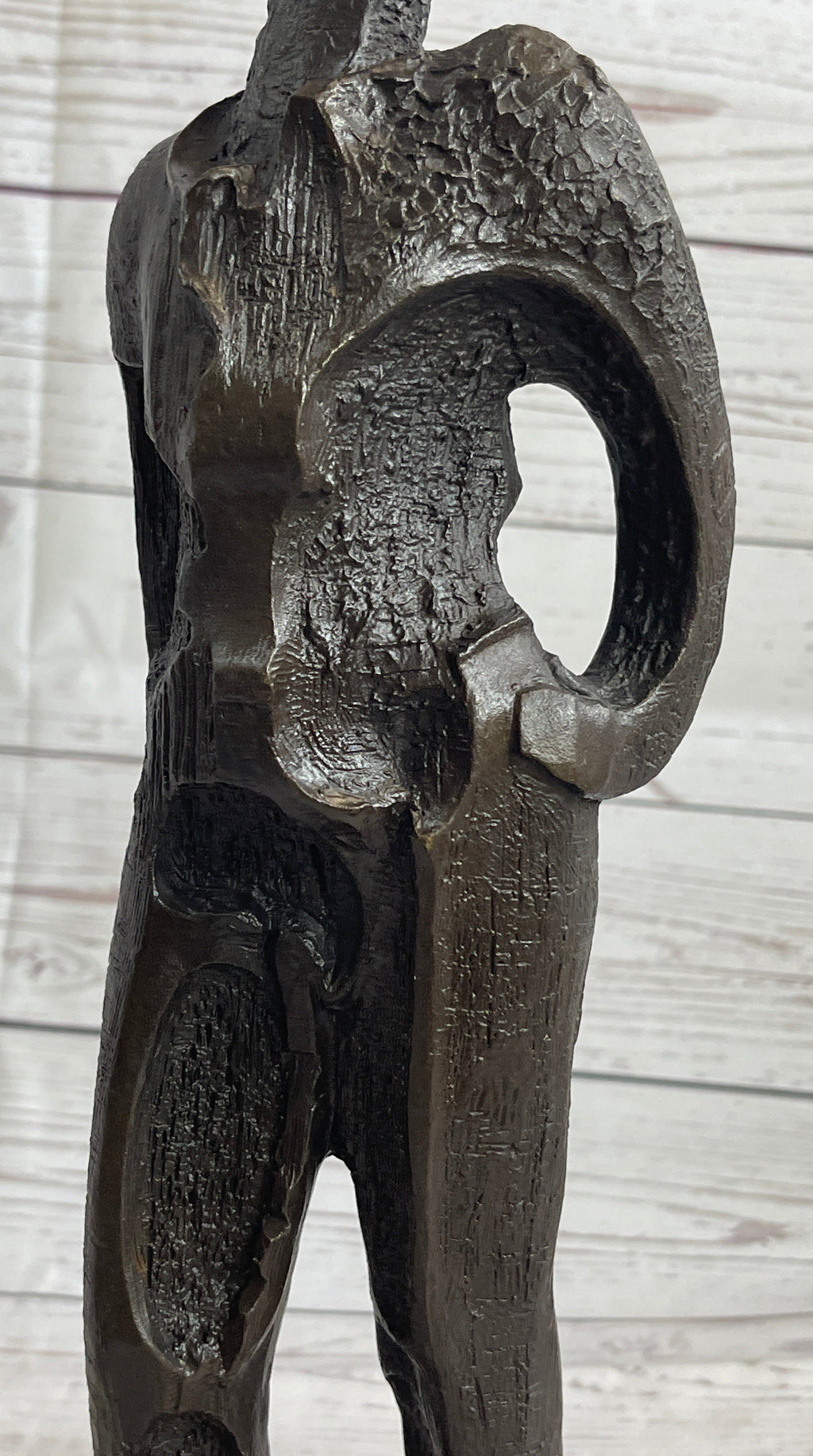 Abstract Surreal Nondescript Female Figure Bronze Statue Sculpture Decor Salvador Dali 16"