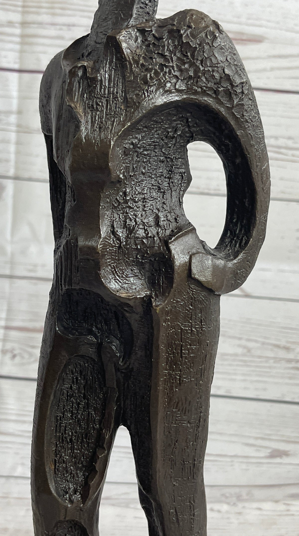 Abstract Surreal Nondescript Female Figure Bronze Statue Sculpture Decor Salvador Dali 16"