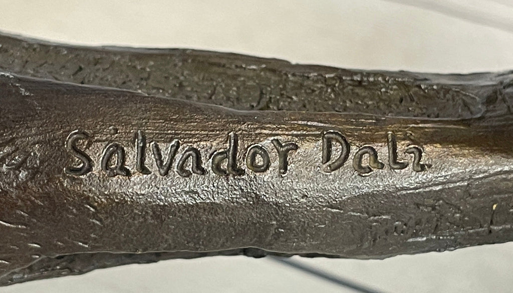 Abstract Surreal Nondescript Female Figure Bronze Statue Sculpture Decor Salvador Dali 16"