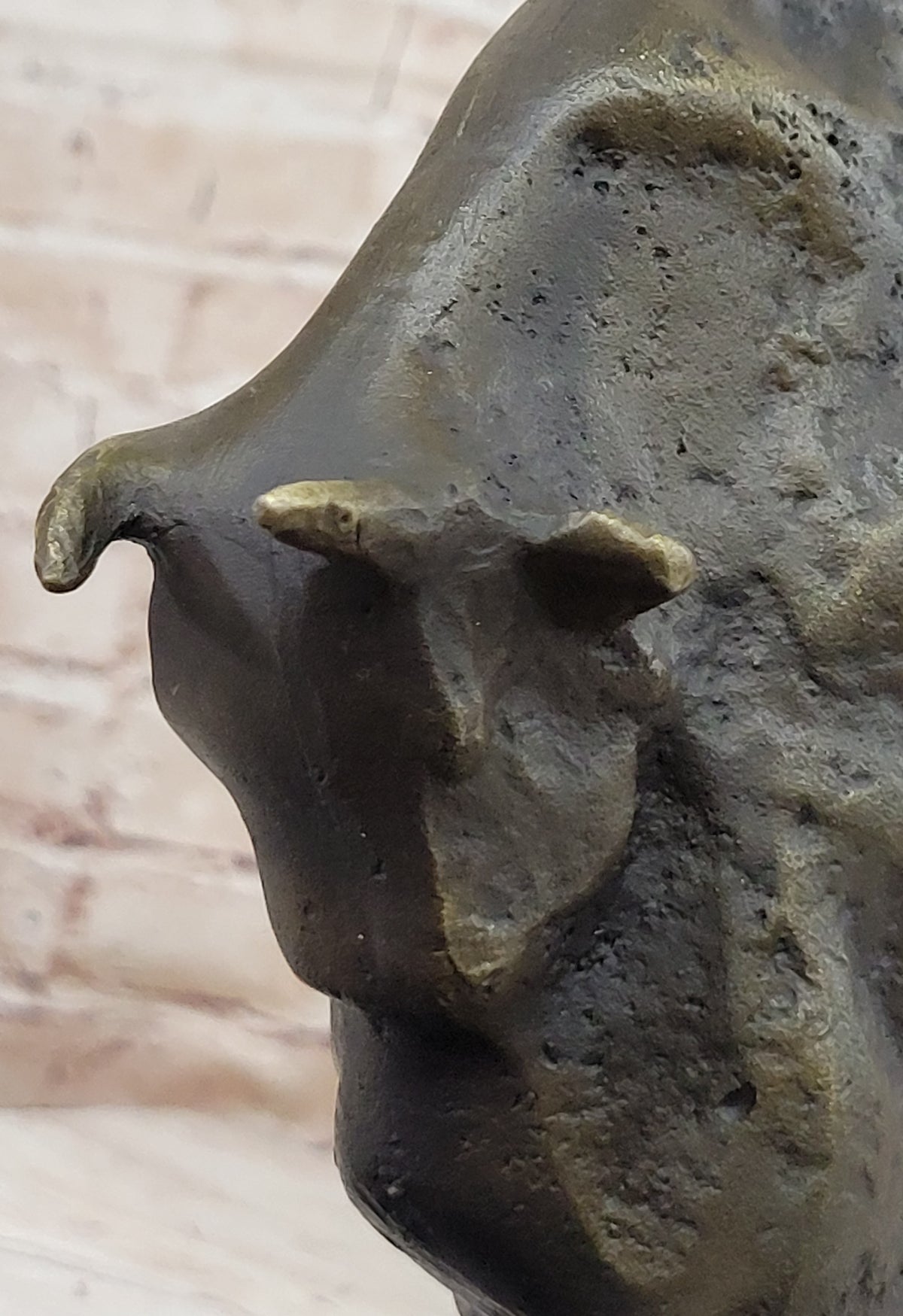 Abstract Picasso Bull Bronze Statue Sculpture Figure on Marble Base