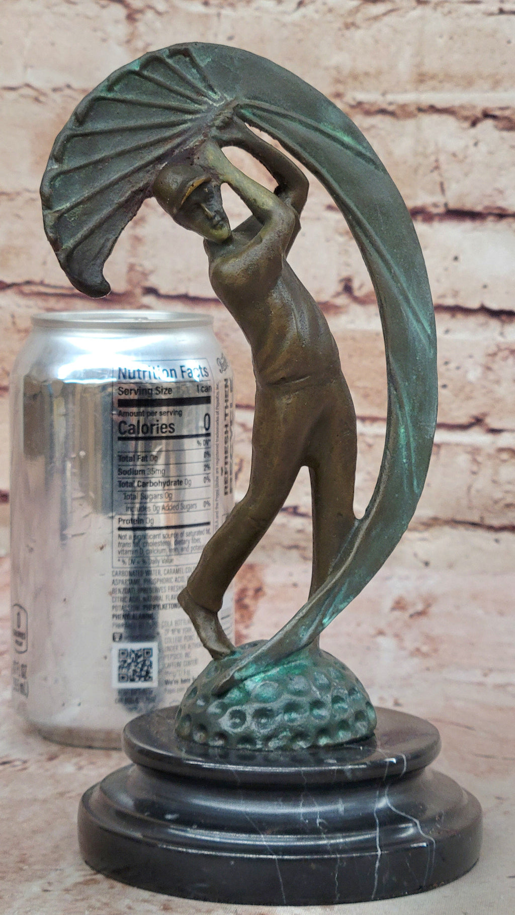 Bronze Golfer Swing Sculpture on Marble Base – Modern Golf Art