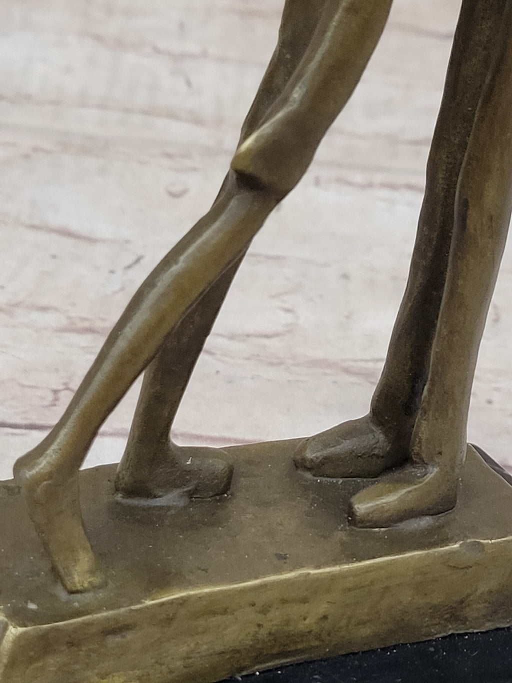 Lovers Romantic Kiss Under Umbrella Abstract Bronze Sculpture Figurine Original Art