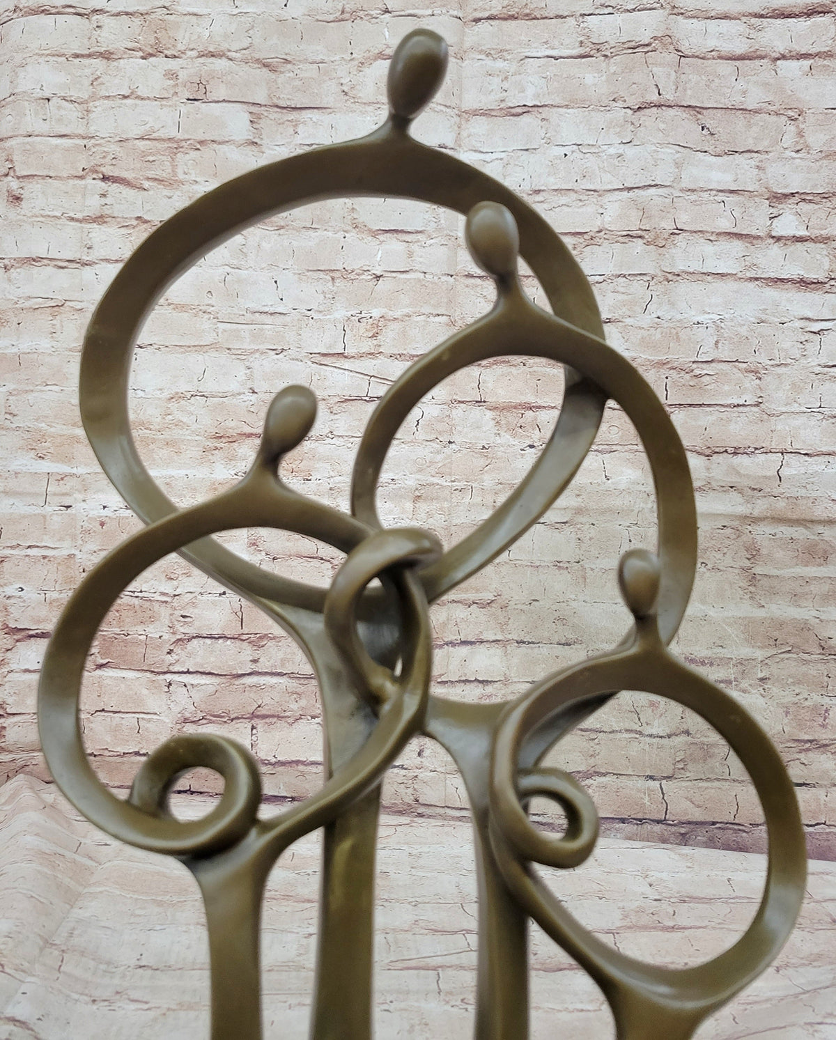 Mid Century Abstract Modern Family Genuine Solid Bronze by Braxton Sculpture