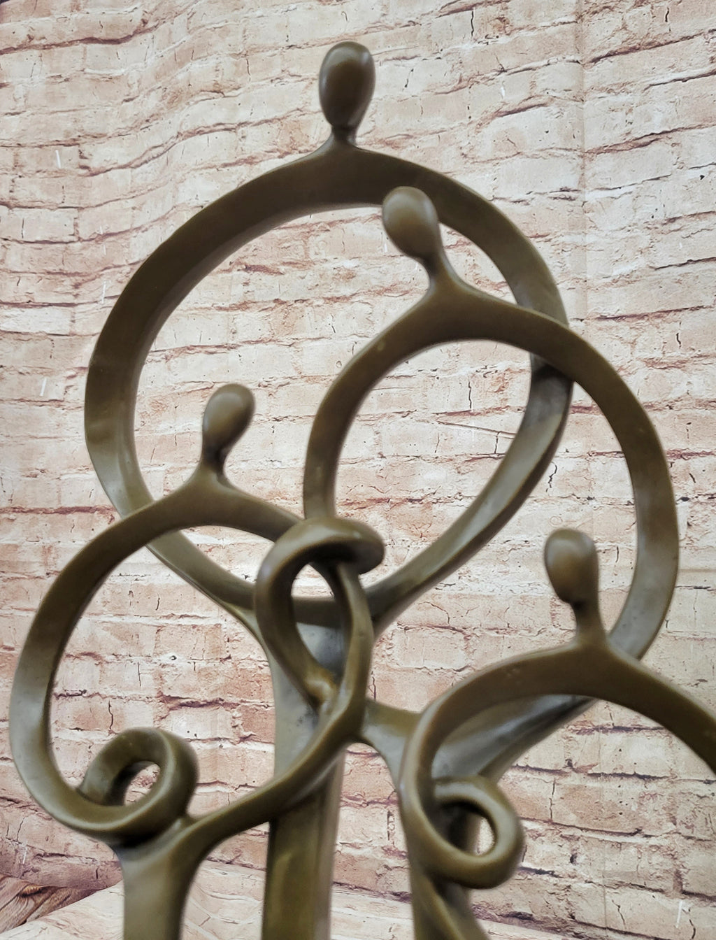 Mid Century Abstract Modern Family Genuine Solid Bronze by Braxton Sculpture