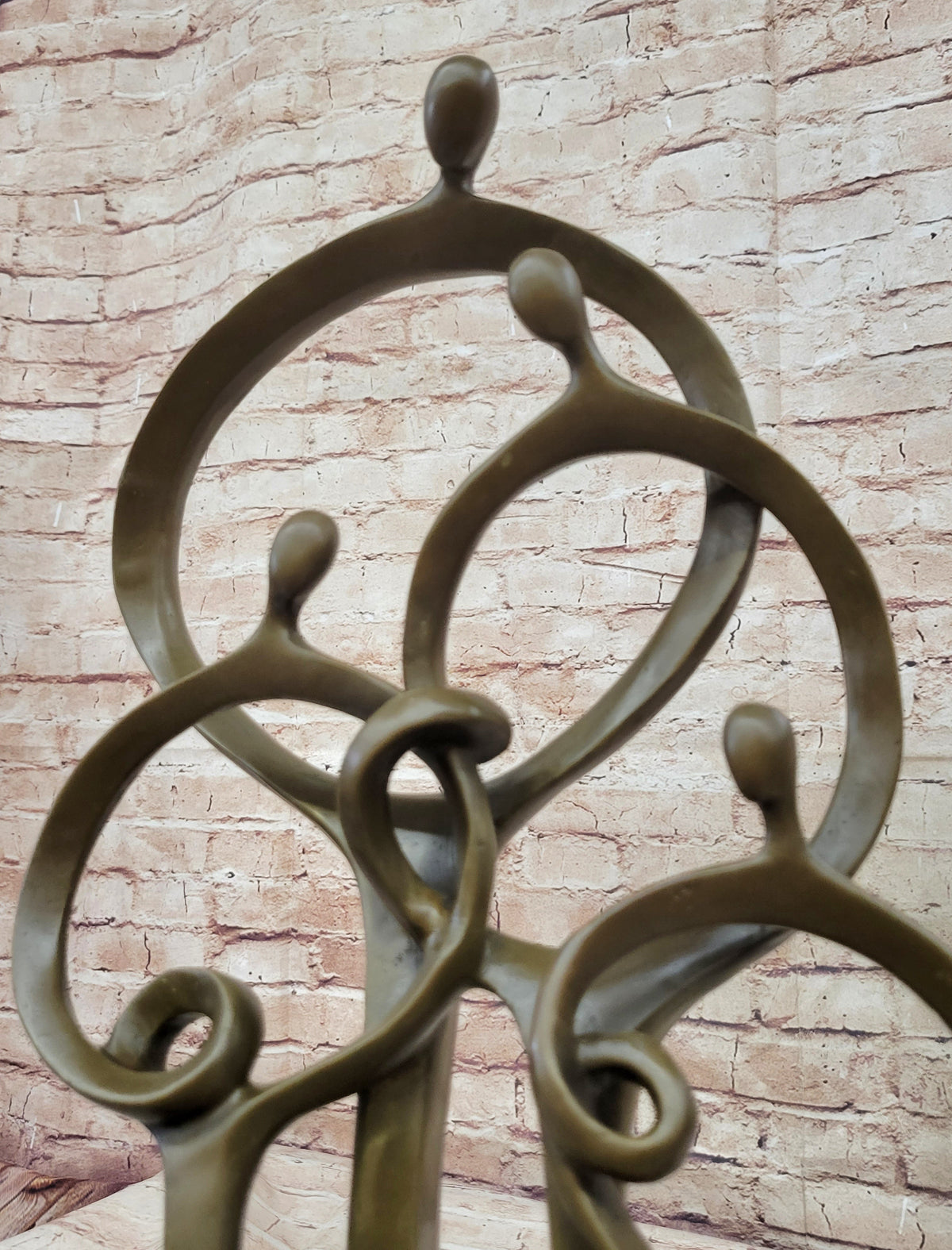 Mid Century Abstract Modern Family Genuine Solid Bronze by Braxton Sculpture