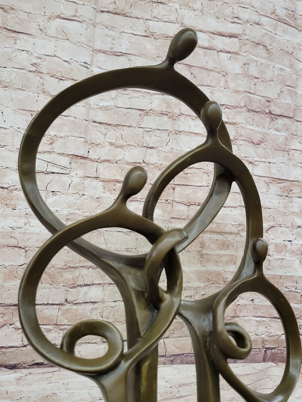 Mid Century Abstract Modern Family Genuine Solid Bronze by Braxton Sculpture