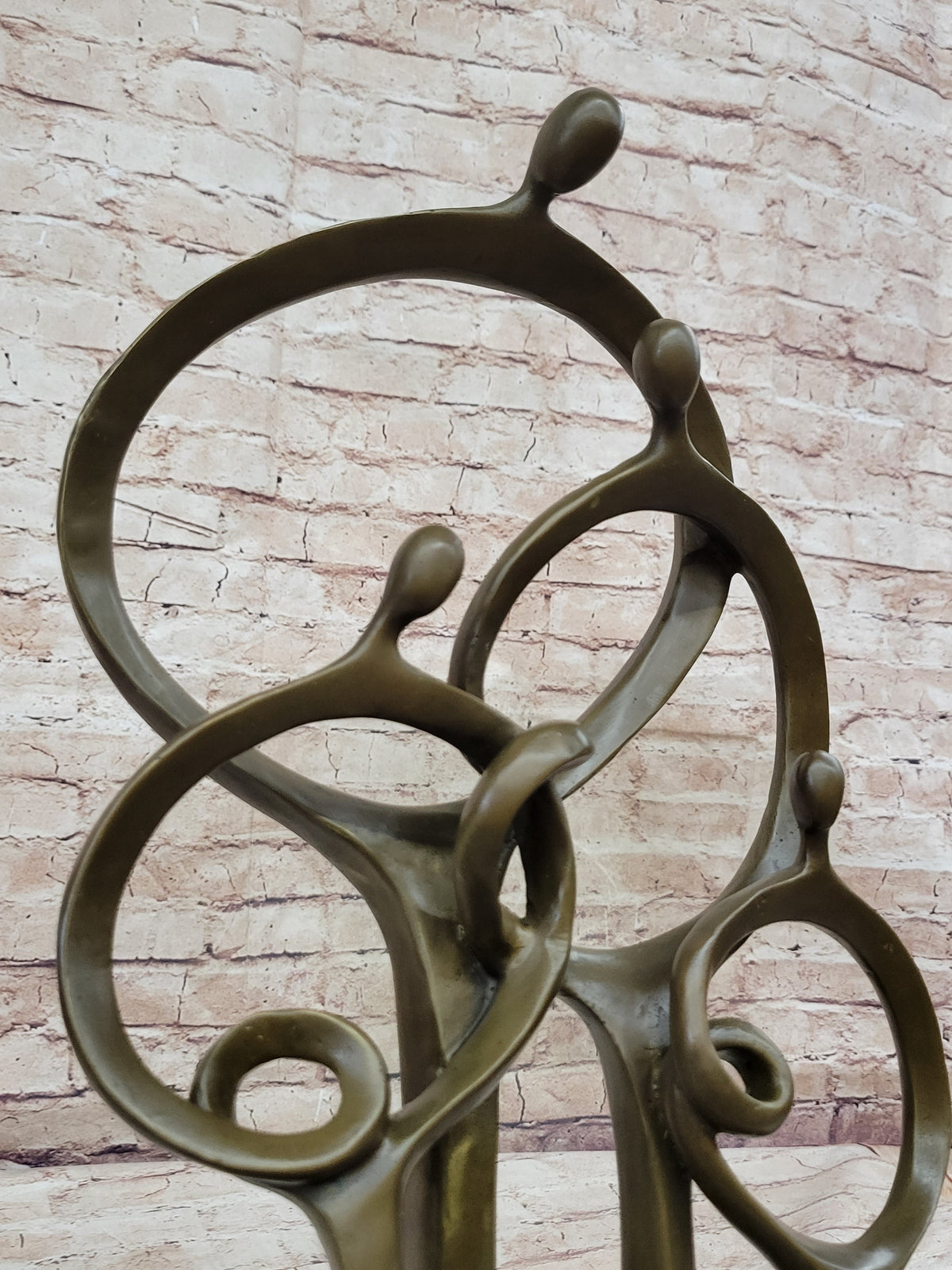 Mid Century Abstract Modern Family Genuine Solid Bronze by Braxton Sculpture