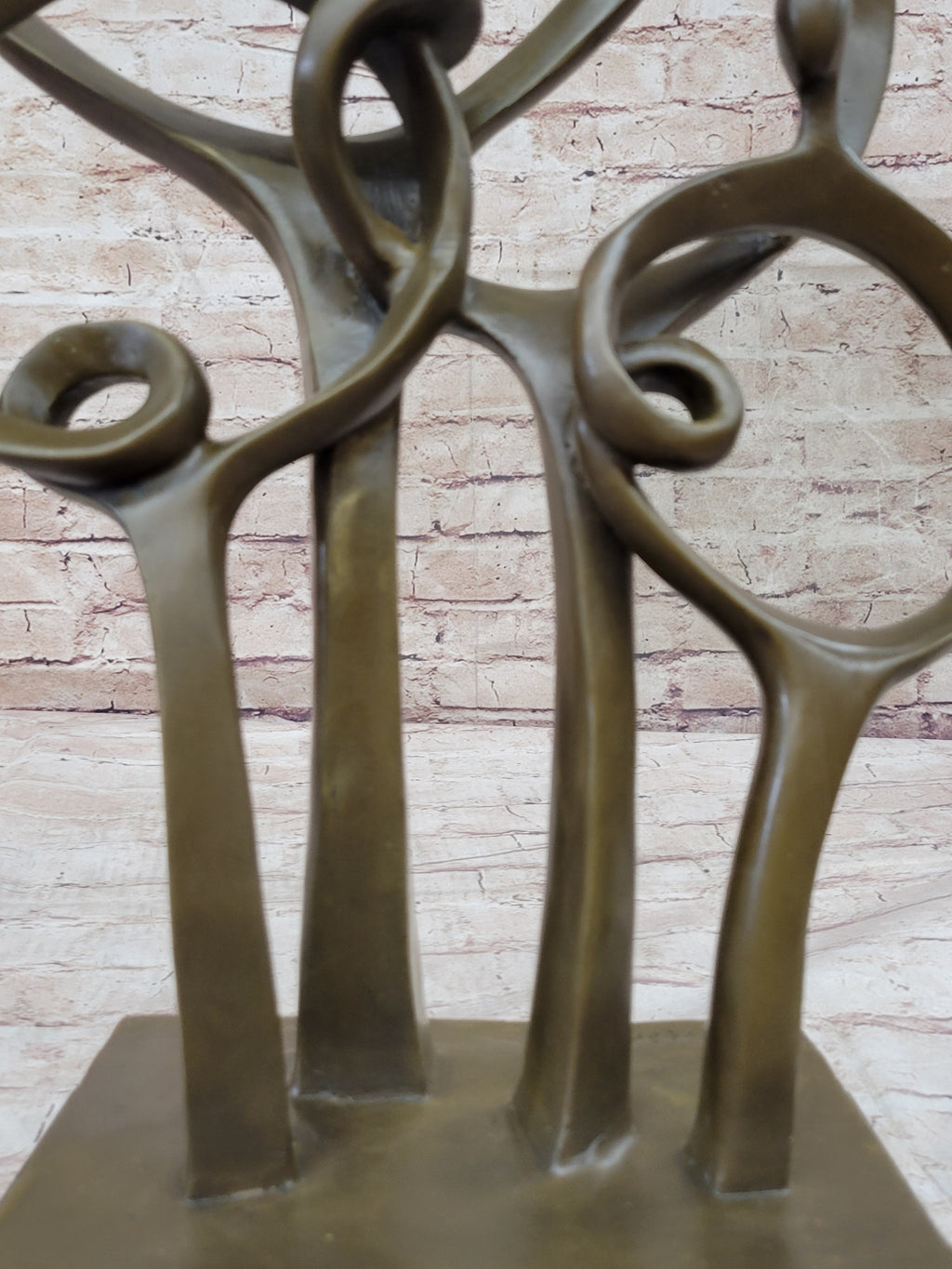 Mid Century Abstract Modern Family Genuine Solid Bronze by Braxton Sculpture