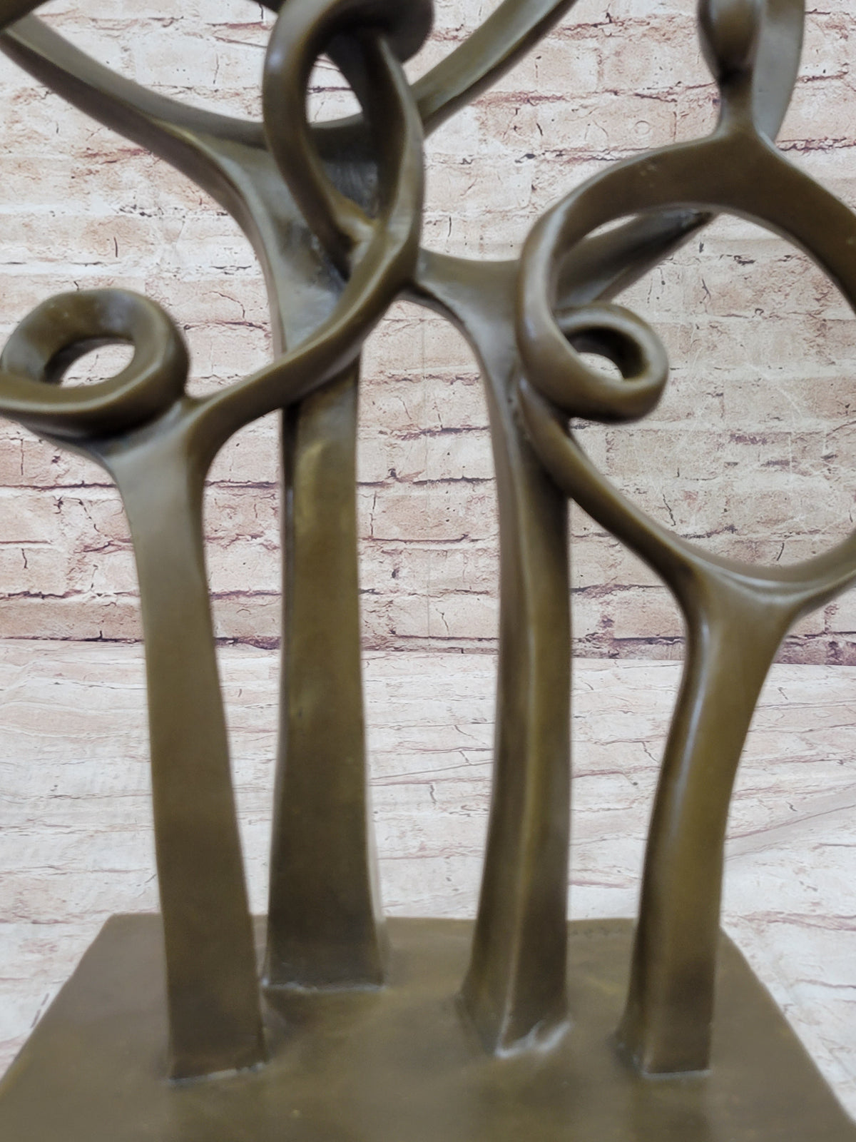Mid Century Abstract Modern Family Genuine Solid Bronze by Braxton Sculpture