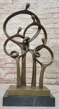Mid Century Abstract Modern Family Genuine Solid Bronze by Braxton Sculpture