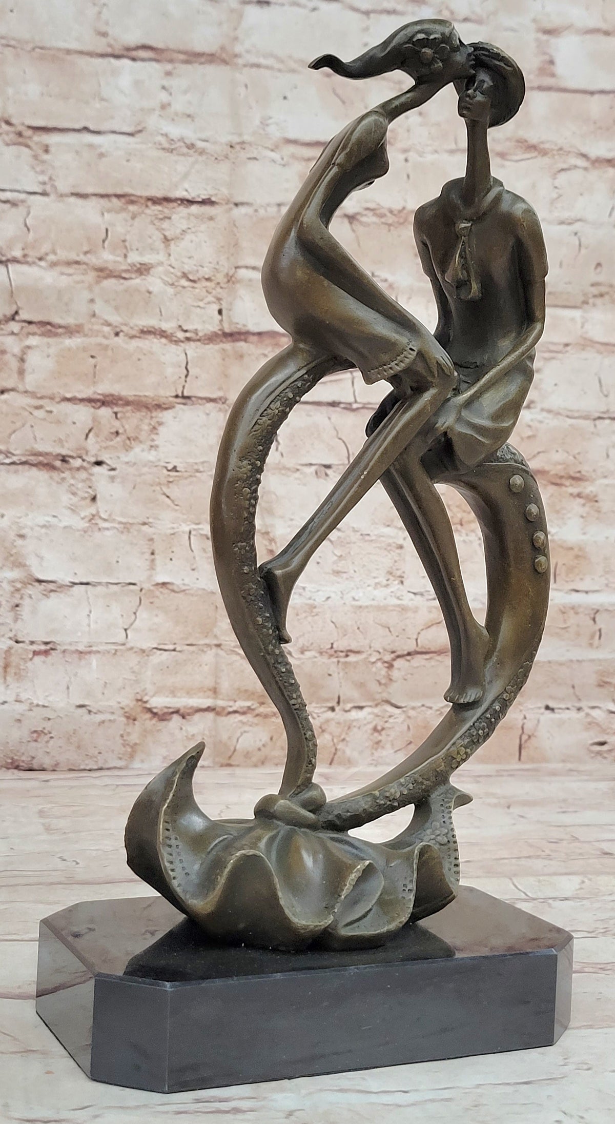 Everlasting Love Solid Bronze Sculpture Abstract Modern Artwork By Collet