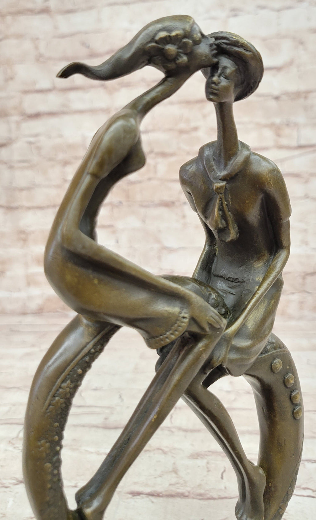 Everlasting Love Solid Bronze Sculpture Abstract Modern Artwork By Collet