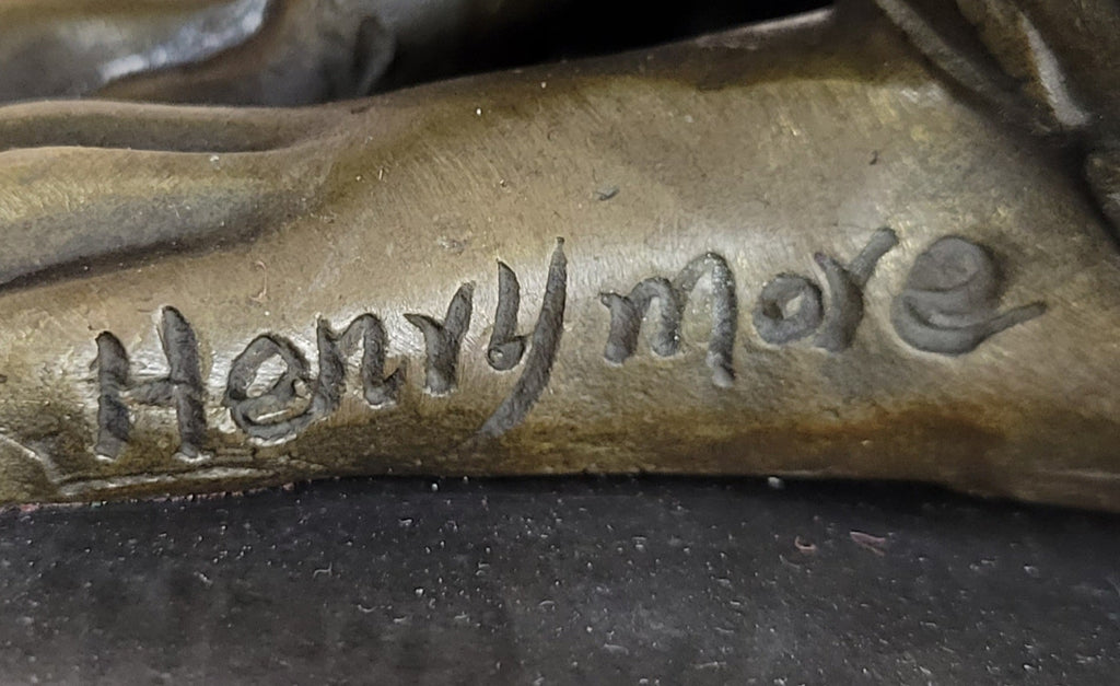 Hand Made Cougar Jaguar Wildlife Animal by Henery Moore Genuine Bronze Sculpture