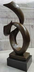 Abstract Geometric Shape Cubism Modern Art Bronze Metal Sculpture Statue Decor Signed Original 30" x 18"
