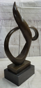 Abstract Geometric Shape Cubism Modern Art Bronze Metal Sculpture Statue Decor Signed Original 30" x 18"