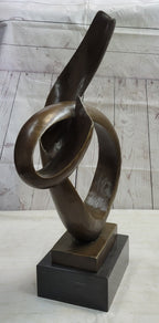 Abstract Geometric Shape Cubism Modern Art Bronze Metal Sculpture Statue Decor Signed Original 30" x 18"