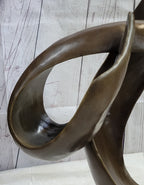 Abstract Geometric Shape Cubism Modern Art Bronze Metal Sculpture Statue Decor Signed Original 30" x 18"