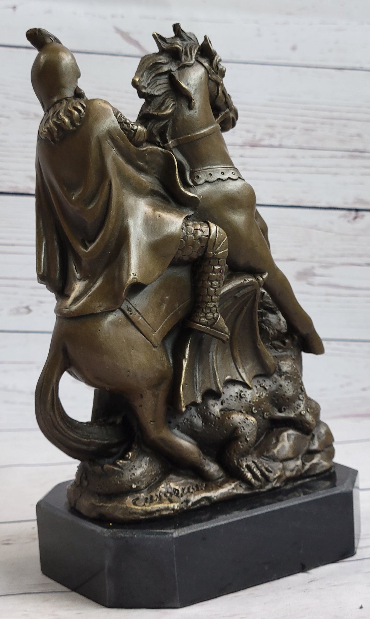 Jean Baptiste Carpeaux Saint George & Dragon Bronze Mythical Sculpture