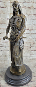 L'Emir Middle Eastern Arabian Turkish Warrior Commander Bronze Statue Sculpture Decor