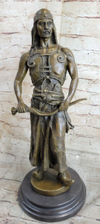L'Emir Middle Eastern Arabian Turkish Warrior Commander Bronze Statue Sculpture Decor