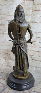 L'Emir Middle Eastern Arabian Turkish Warrior Commander Bronze Statue Sculpture Decor