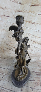 Dragon Lady Bronze Sculpture - Fantasy Mythological Art