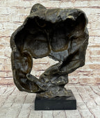 Bodybuilder Muscle Man Muscular Male Torso Abstract Bronze Statue Sculpture Trophy